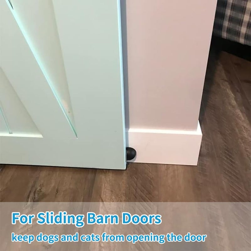 HUTLON Door Stops 2 Pack, Magnetic Door Stopper, Self Adhesive, Black Floor Mount Door Stop Magnetic Door Catch Door Holder - Image 4